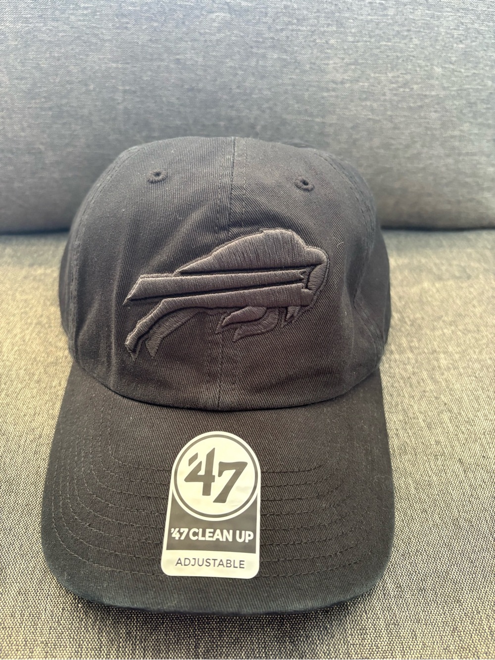 '47 Black Buffalo Bills Embroidered Clean Up Cap